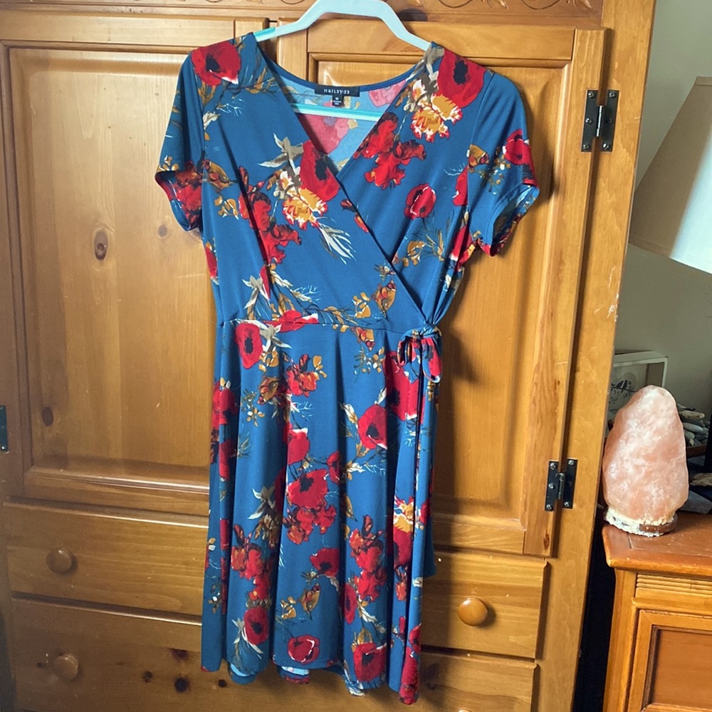 Hail3y:23 mock wrap dress